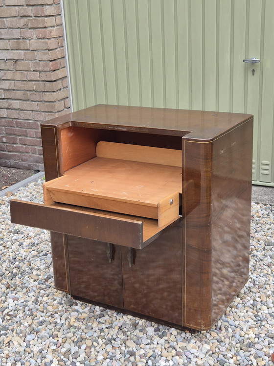 Image 1 of Tonabnehmer, Plattenspieler-Radioschrank 1950er Jahre