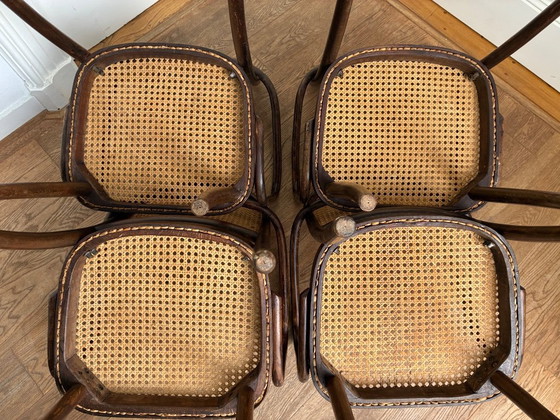 Image 1 of 4x Sessel „Prag“, Entwurf Thonet Nr. 811 von Josef Hoffmann