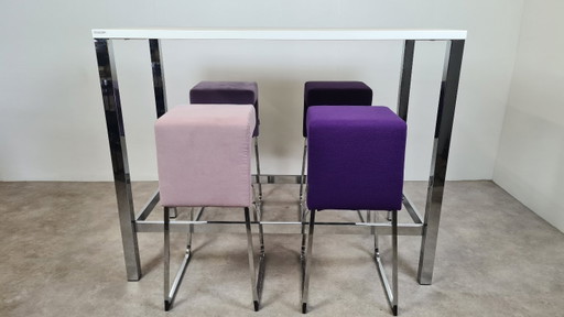 Wiesner Hager design set "Fizz" hoge bartafel + 4x barkruk
