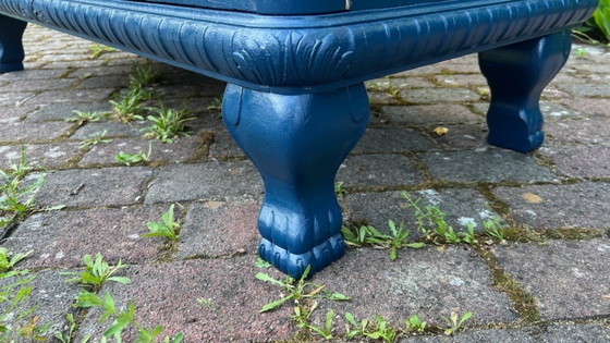 Image 1 of Blue Diamond – approx. 150-year-old sideboard/buffet | Navy blue & marble | Shipping included
