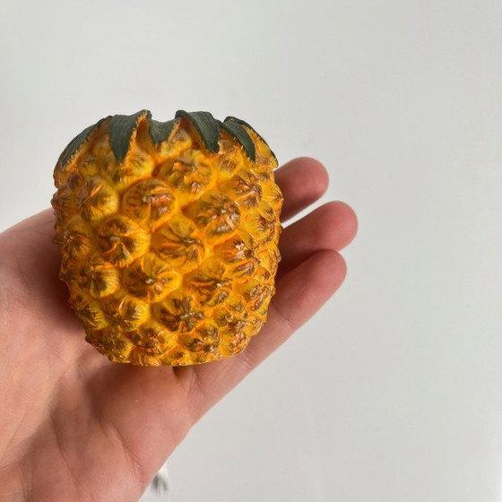 Image 1 of Vintage pineapple-shaped aperitif pick holder and pick, 20th century