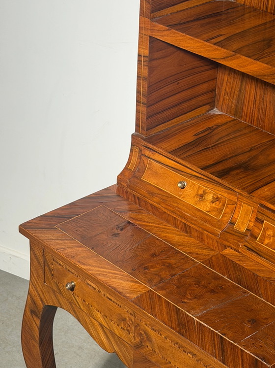Antique English Marquetry Writing Desk / Secretary (photo 7 of 10)