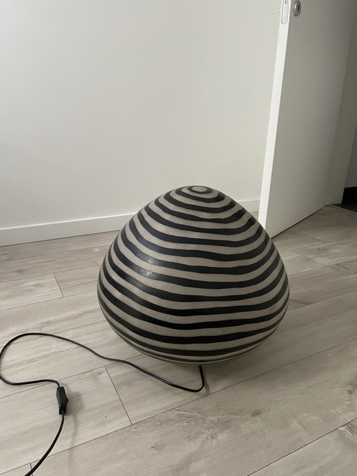 Wunderschöne und einzigartige große Designerlampe aus Weidengeflecht. – decoratieve objecten, Plastic