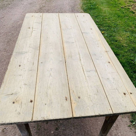 Image 1 of Ancienne Table de Ferme 1m60