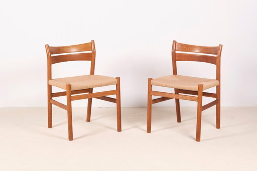 2x Sedia da pranzo in quercia BM1 di Børge Mogensen, anni '50 Danimarca