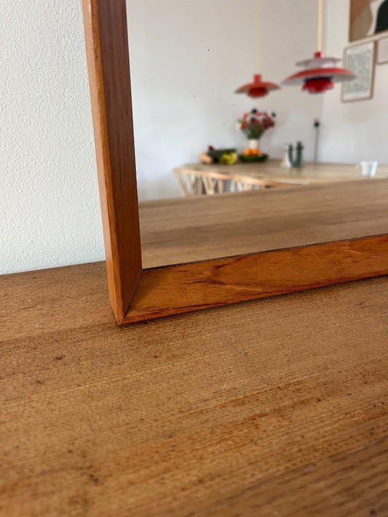 Image 1 of Vintage Danish teak mirror - midcentury mirror