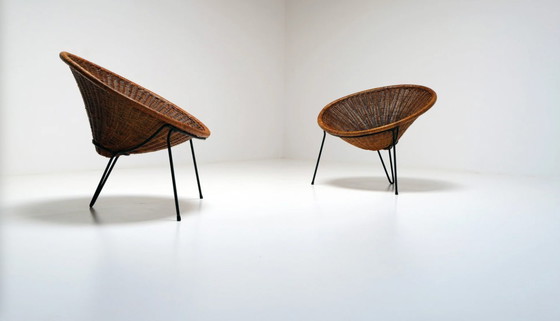 Image 1 of Ensemble de chaises "Tournesol" par Roberto Mango pour Tecno, circa 1950