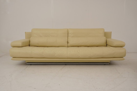 Image 1 of Ensemble canapés Rolf Benz 6500, 2 canapés 3 places, cuir beige, classique