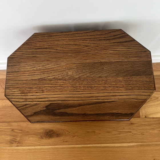 Vintage Brutalistisch Massief Eiken Wijnrek Jaren 60/70 – Wood (photo 4 of 8)
