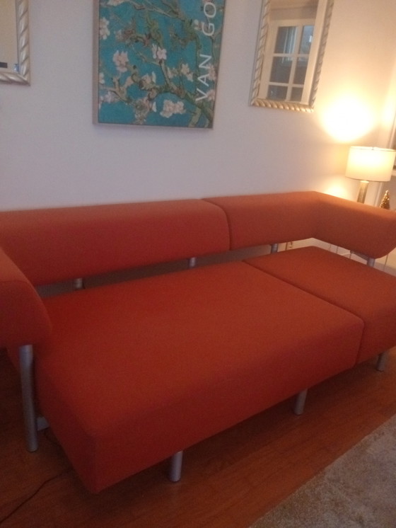 Image 1 of Vintage Orange Sofa 