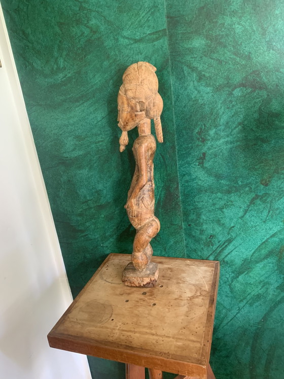 Large Baoulé Ancestor Statue, 63cm, Antique Wooden Sculpture (photo 3 of 30)