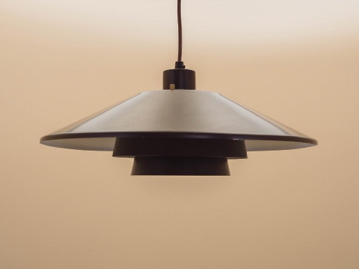 Lampada a sospensione danese con paralume a strati, finitura in metallo marrone, anni '60 – hanglampen (photo 2 of 11)