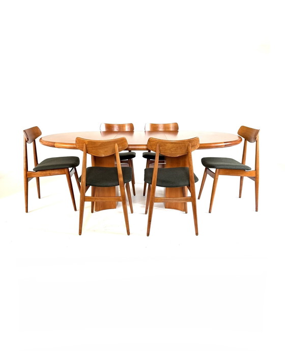 Image 1 of Vintage Danish extendable dining table '70