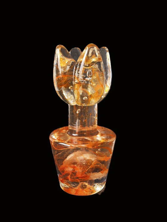 Image 1 of Kosta Boda - Orange "Flower Power" tulip by Ulrica Hydman-Vallien