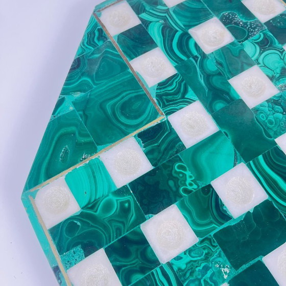 Image 1 of Gioco solitario ottagonale in malachite, 1950/70