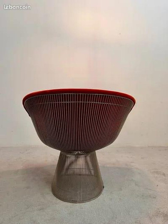 Image 1 of Platner Lounge Chair – Large Mid Century Fiberglass Shell, Steel Base Accent Chair
