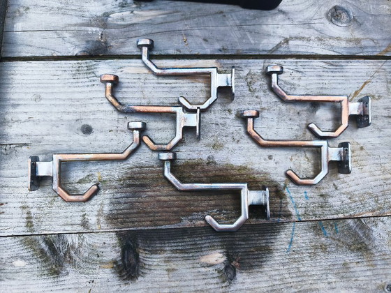 Ensemble de 6 patères en métal de style Art déco pour manteaux et peignoirs – Portemanteaux, Metal (photo 5 of 5)