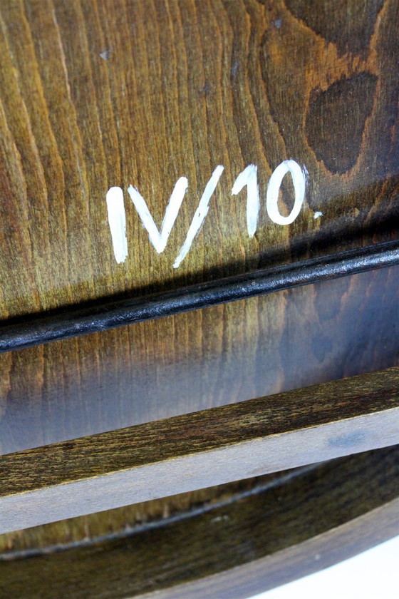 Image 1 of Fauteuil de cinéma vintage TON (Thonet), tchèque des années 1940, siège de théâtre en bois