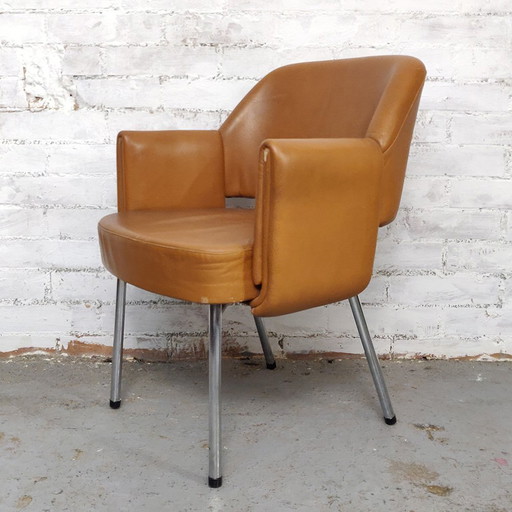 Deauville leren fauteuils van Marc en Pierre Simon voor Airborne, 1960