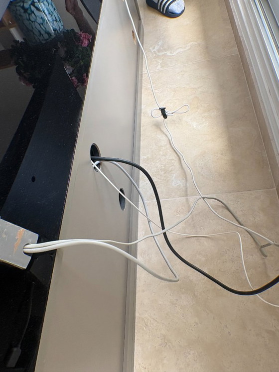 Mobili TV laccati neri con piano in vetro, Roche Bobois, Legno, Nero, Modern (foto 8 di 9)