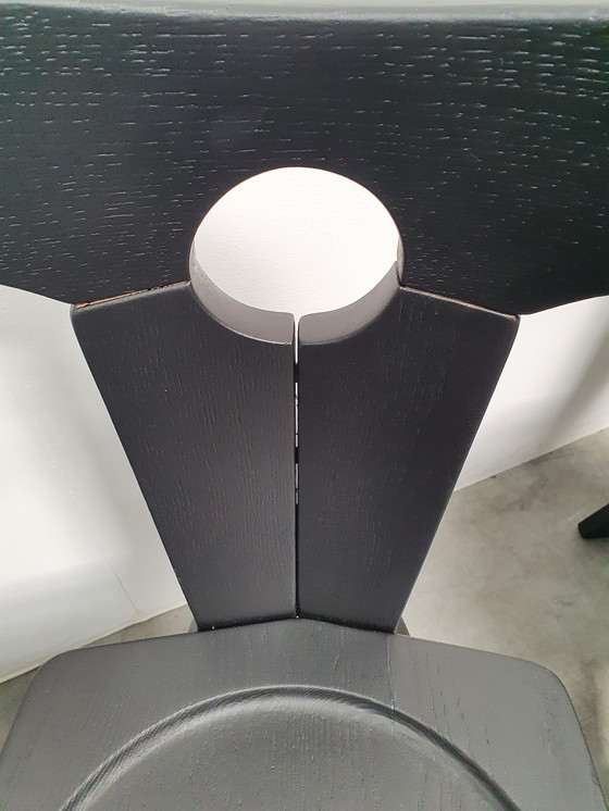 Image 1 of Brutalistische Eichenstühle 60er Jahre Schwarz