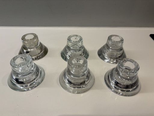 IKEA vintage 6x ceralinelichthouders kandelaar Hagberg