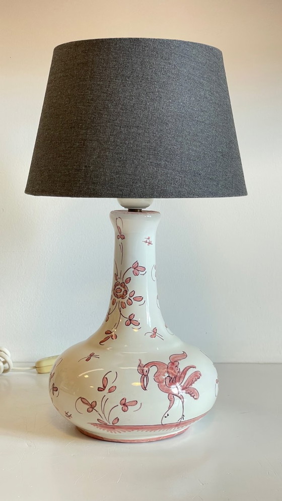 Vintage Du Matet Faience Lamp, France – MATET France, Table lamps, Canvas (photo 23 of 26)