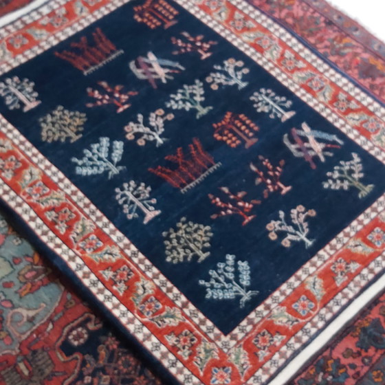 Image 1 of Alfombra persa iraní pequeña hecha a mano Bakhtiari