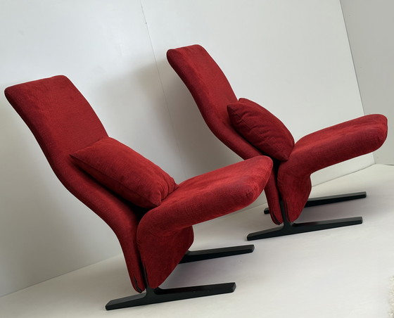 Image 1 of 2 poltrone Concorde rosse design Pierre Paulin Artifort