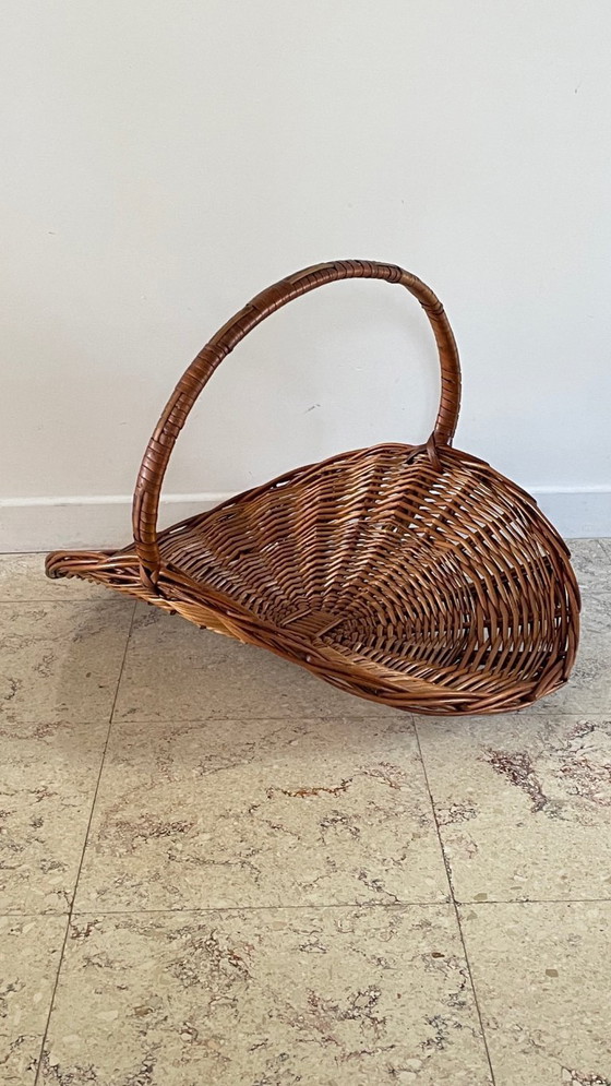 Image 1 of Vintage Rattan Log Basket