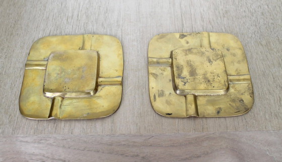 Set v 2 Vintage Messing Asbakken MCM Vide-Poche (Jaren '60) – Decoratieve objecten, Brass (photo 6 of 8)