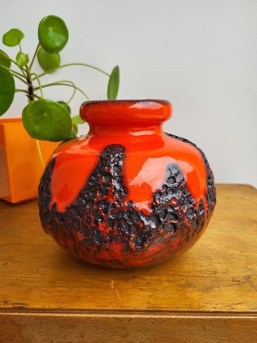 Vintage ceramic Fat Lava vase, Germany, 1970s
