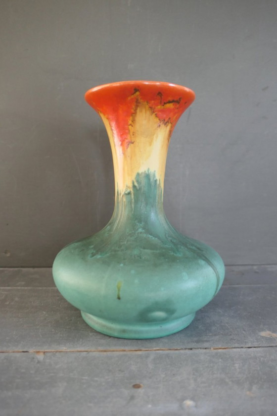 Image 1 of Art-Deco-Vase Faiencerie de Thulin Belgien 2227