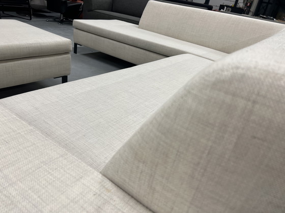 Image 1 of Gelderland 6511 Corner Sofa with Hocker Clara fabric 240x280