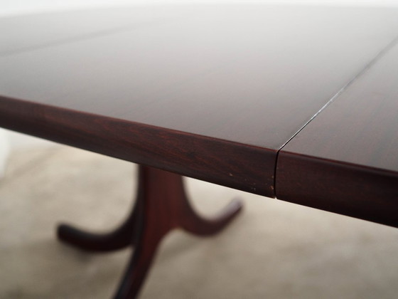 Image 1 of Round mahogany table, Danish design, 1970s, manufactured in Denmark