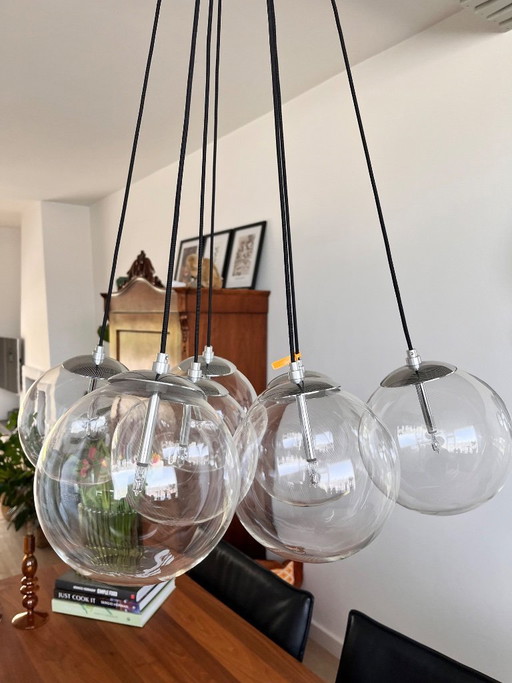 Leitmotiv halogen cluster lamp including dimmer and 2 spare bulbs