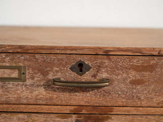 Cassettiera da scrivania giapponese in rovere e pino rosso, periodo Mid-Showa, c. 1945–1970 (photo 37 of 40)