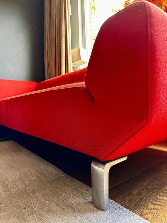Rotes Pode Ecksofa, Wolle (Foto 4 von 6)