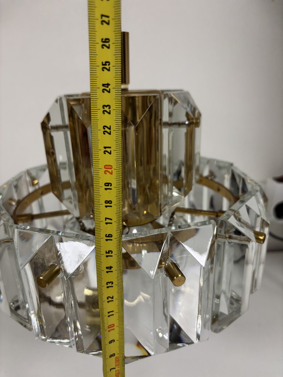 Image 1 of Kinkeldey Kroonluchter Messing & Kristal - Mid-Century