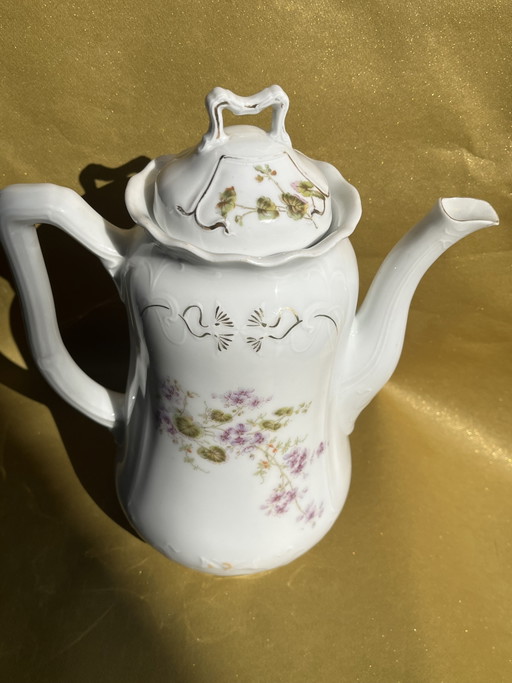 Théière vintage à motif floral 1616