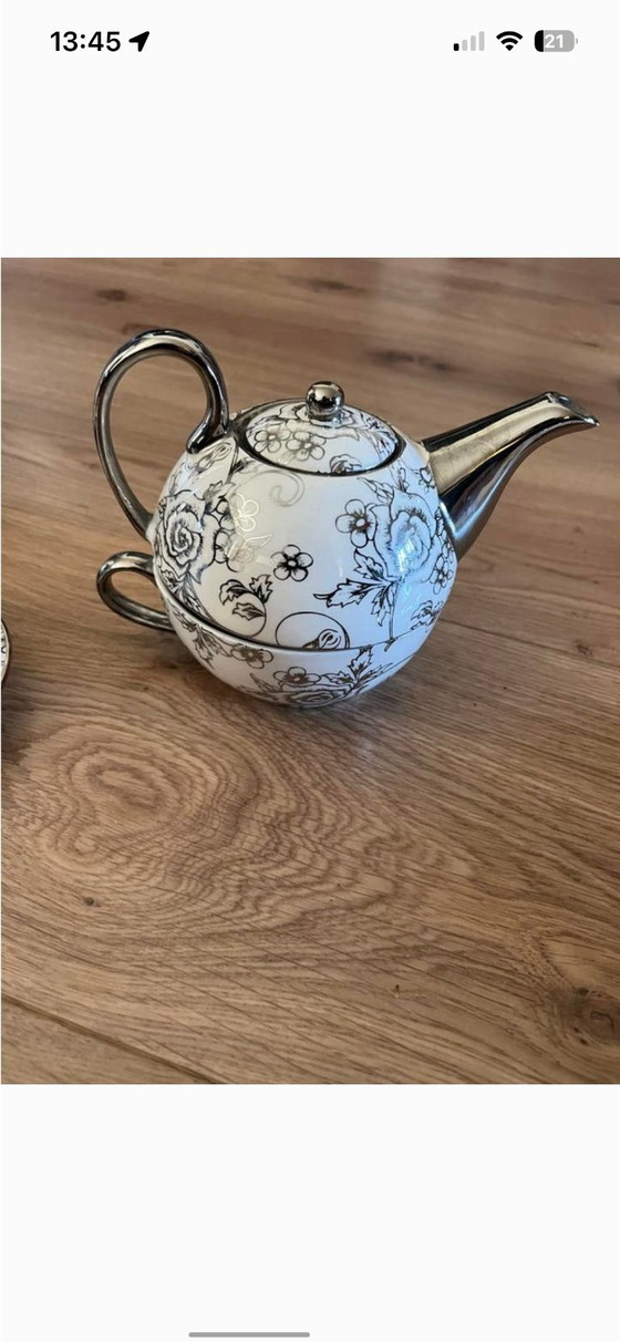 Image 1 of Juego de té con soporte de varios niveles