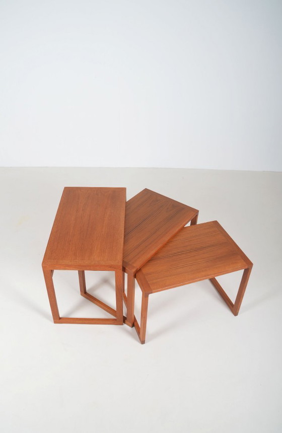 Image 1 of Tables gigognes danoises conçues par Kai Kristiansen pour Vildbjerg, années 1960