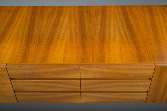 Image 1 of  Mid-Century Wall Unit Cabinet and Sideboard in Walunt, 1970s, Set of 2