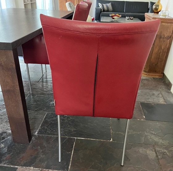 6 Ledersessel – Bert Plantagie, Esszimmerstühle, Leather, rvs (photo 3 of 5)