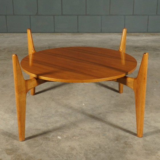 Vintage Walnut Coffee Table – Wilhelm Renz – 1960s – Glass, Wood (photo 12 of 15)