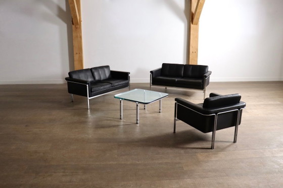 Horst Brüning Model 6912 Canapés 2 places en cuir noir pour Kill International, Allemagne 1967 – Leather (photo 14 of 14)