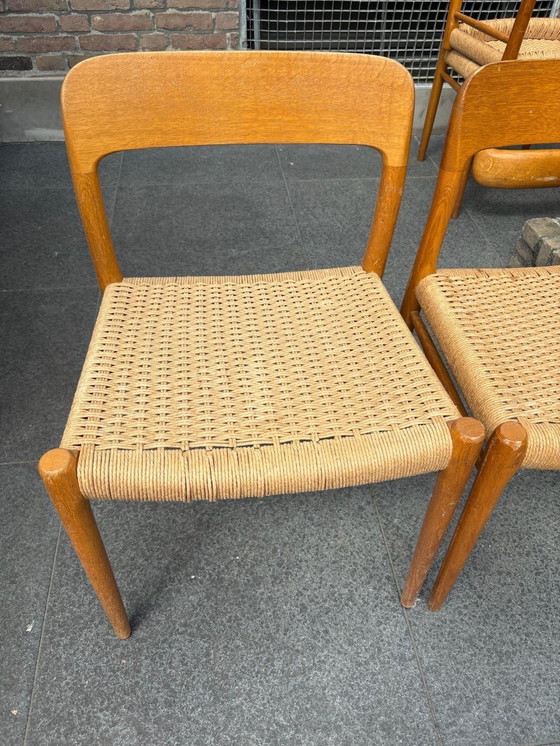 Image 1 of Juego de comedor danés de época - Atribuido a Niels Otto Møller - Seis sillas y una mesa