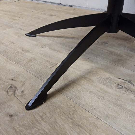 Image 1 of Poltrona girevole in pelle grigia Specter di DYYK (quasi nuova) Struttura in acciaio inossidabile (design olandese)