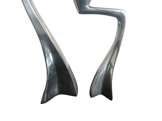 Image 1 of Set van twee Arclumis Swan kandelaars Matthew Hilton Londen aluminio