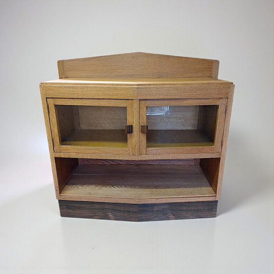 Image 1 of Antiker Art-Deco-Teeschrank, Schrank der Amsterdamer Schule